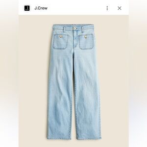 J. Crew Women's Slim Wide Leg Jeans in Light Blue